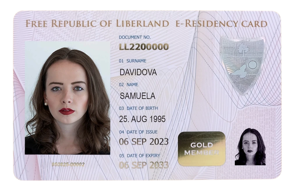 Gold E-Residency card